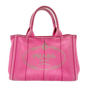 Prada Canapa Canvas Shoulder Bag Pink